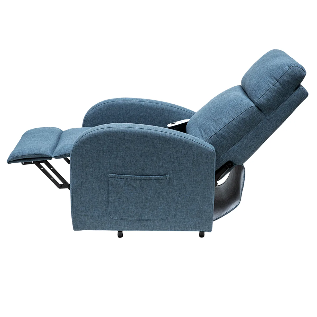 Cansfield rise and recline chair in blue reclined side view.jpg